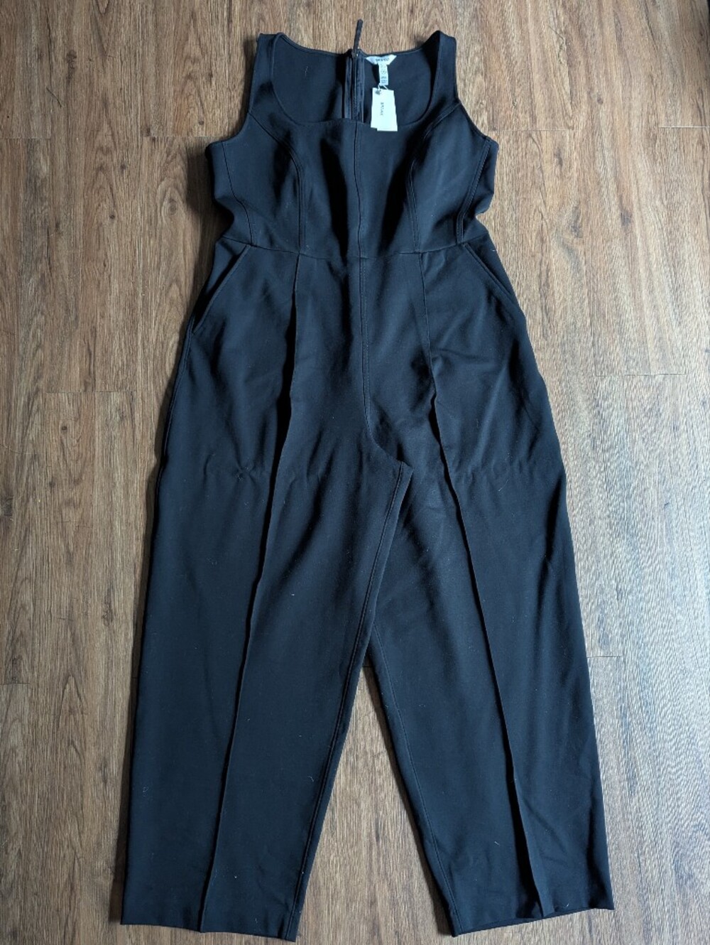 NWT SPANX Black Perfect Corset Sleeveless Wide Leg Jumpsuit Sz 1X